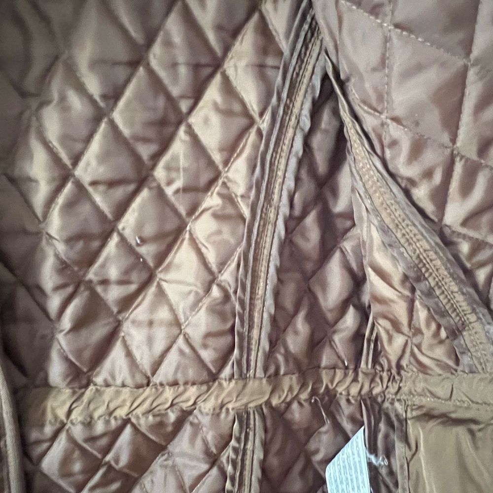 Zara Basic Light Brown Outdoor Quilted Jacket - size M - Picture 12 of 12